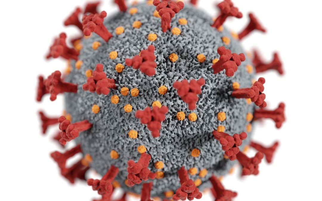 Microscopic image of the delta virus