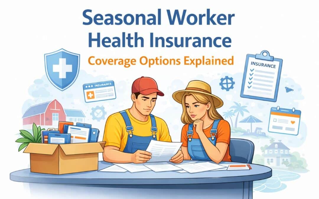 Seasonal worker health insurance coverage options illustration