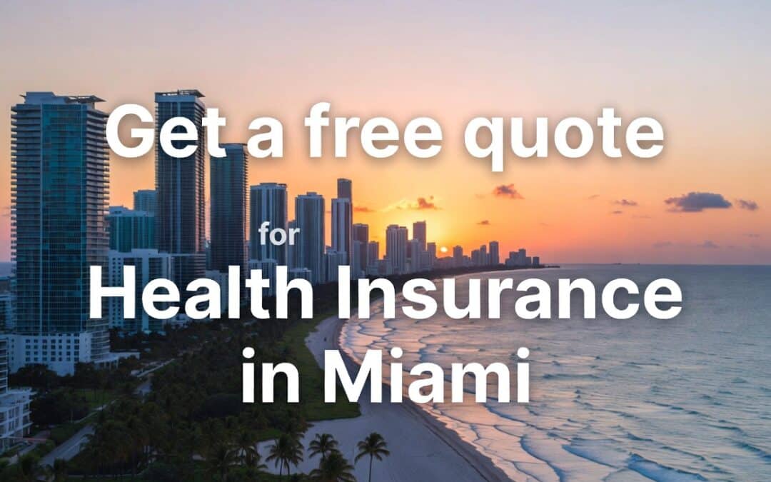 Health Insurance In Miami free quote banner with Miami Beach skyline