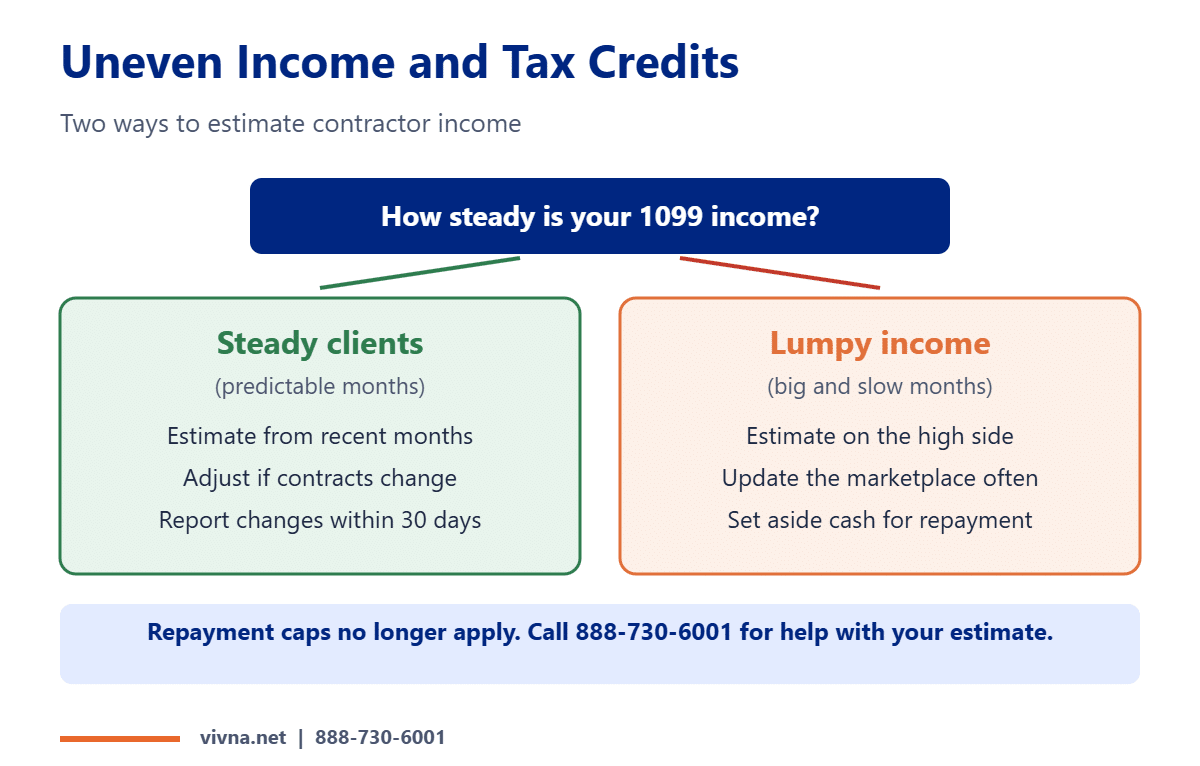 1099 income and tax credits estimating strategies