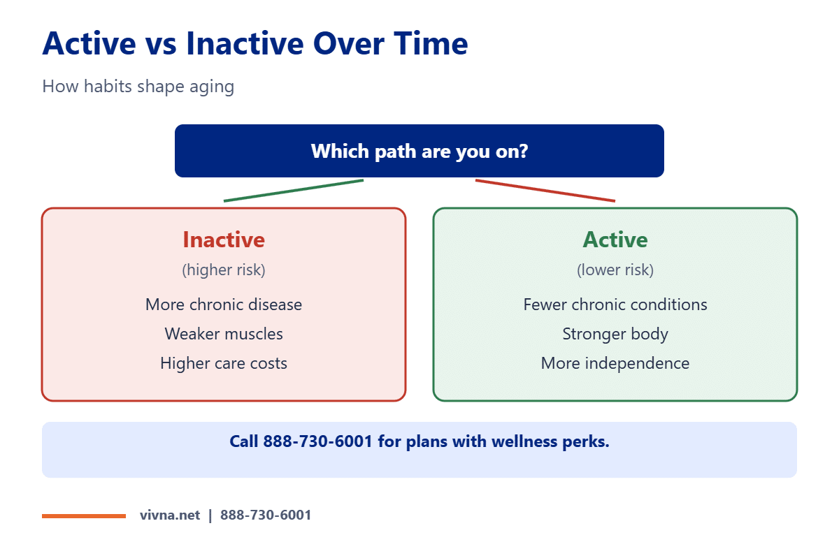 Active vs inactive healthy aging comparison