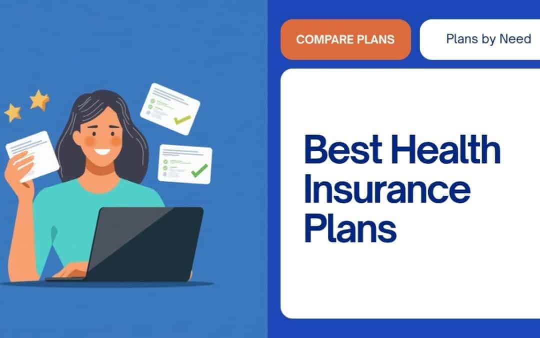 Woman comparing the best health insurance plans on a laptop