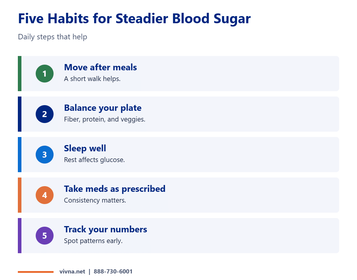 Five habits for steadier blood sugar