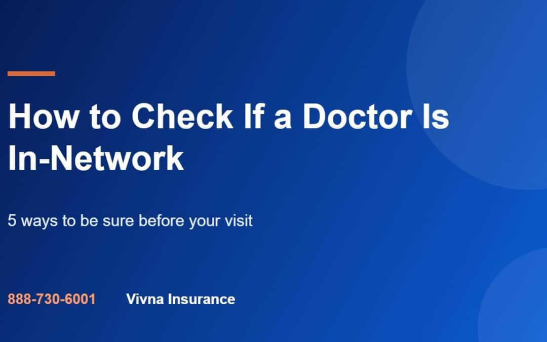 How to check if a doctor is in network, Vivna Insurance guide