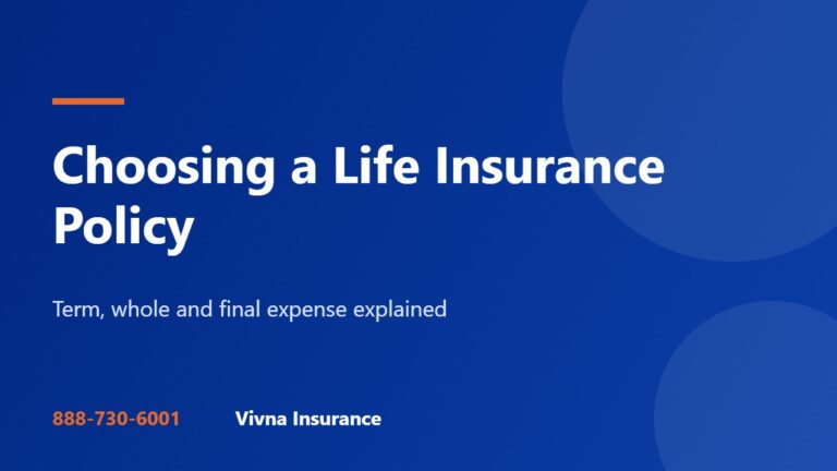 Choosing a Life Insurance Policy