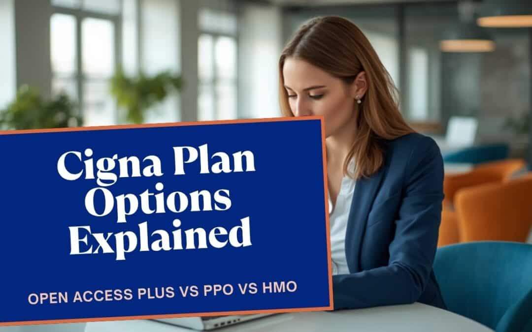 Employee comparing Cigna plan options on a laptop at work