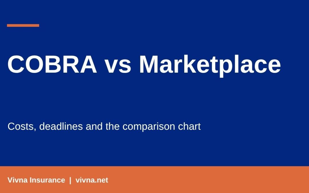 Cobra vs marketplace header covering costs, deadlines and the comparison chart