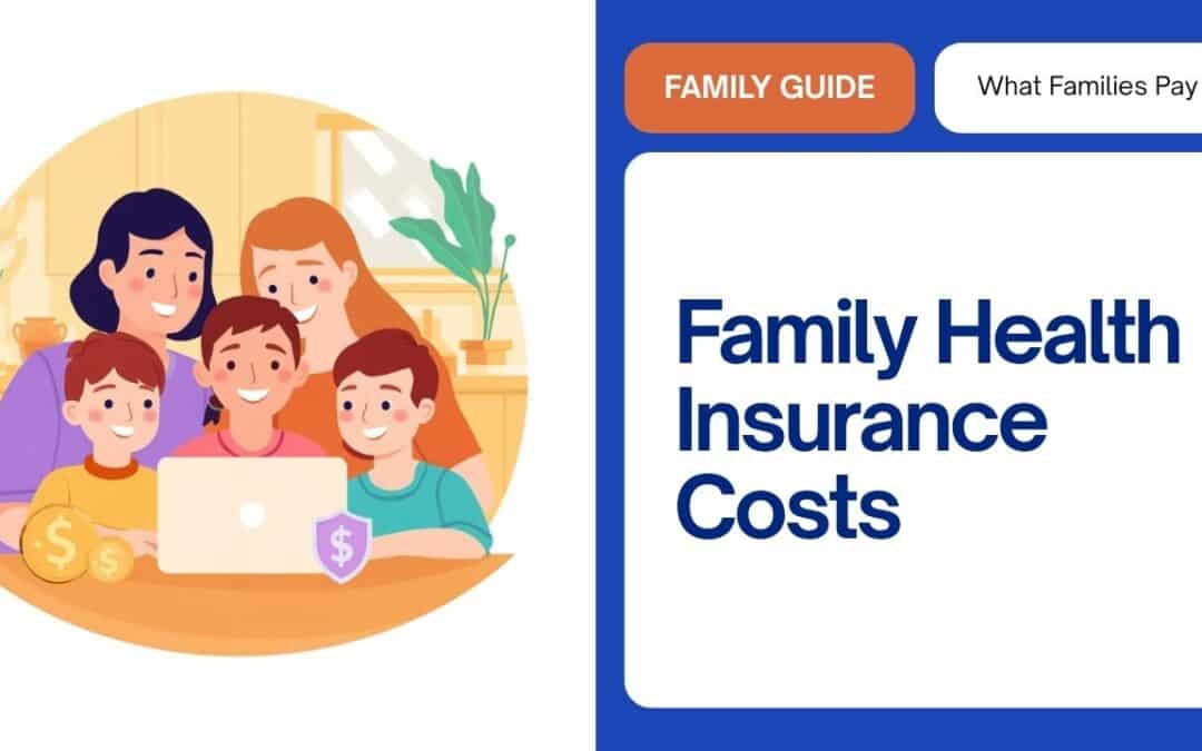 Family reviewing health insurance plans together on a laptop