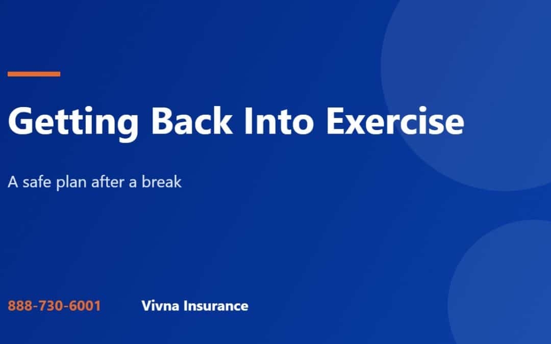 Getting back into exercise guide from Vivna Insurance
