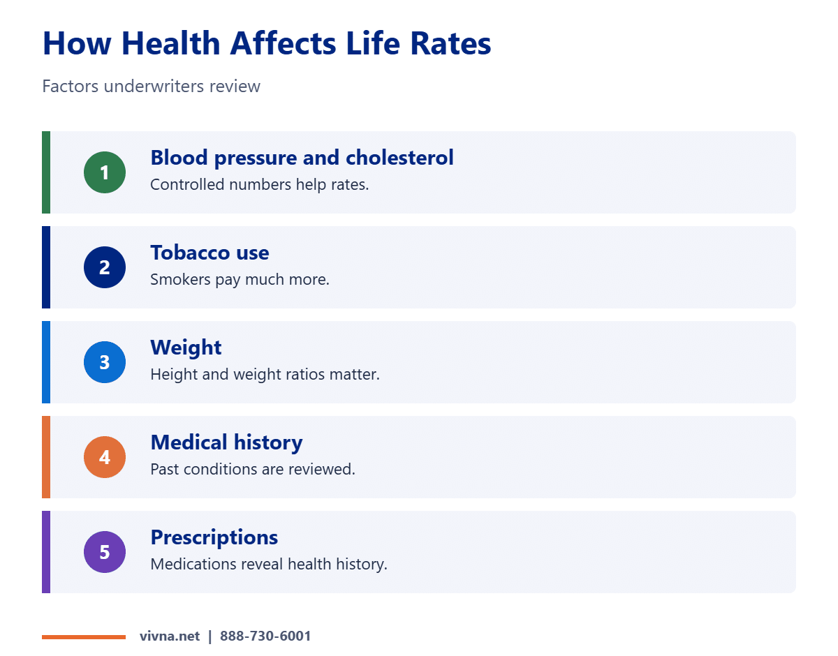 How health affects life insurance rates