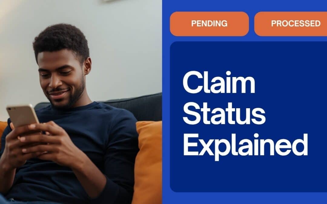 Man checking his health insurance claim status on his phone
