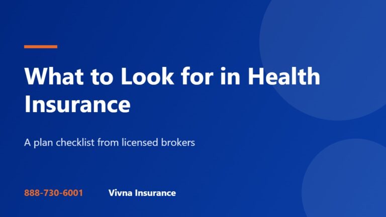 What to Look for in Health Insurance: A Plan Checklist
