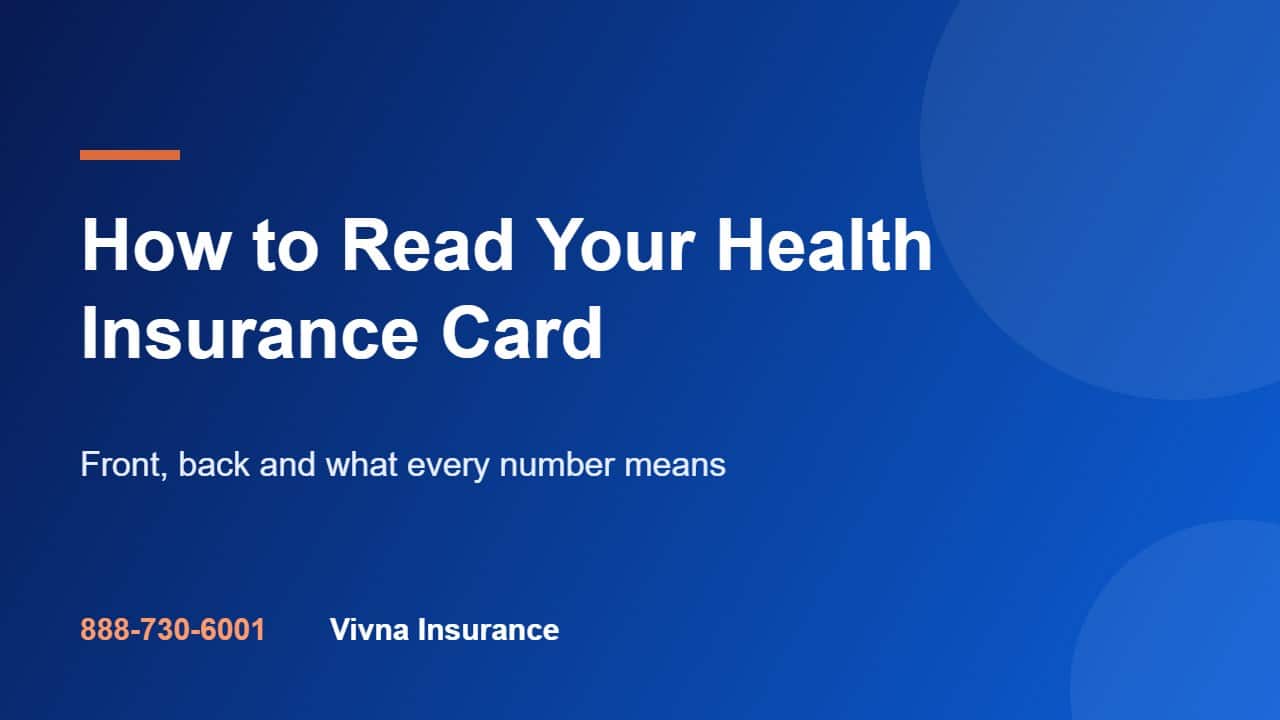 How to Read Your Health Insurance Card | Vivna Guide