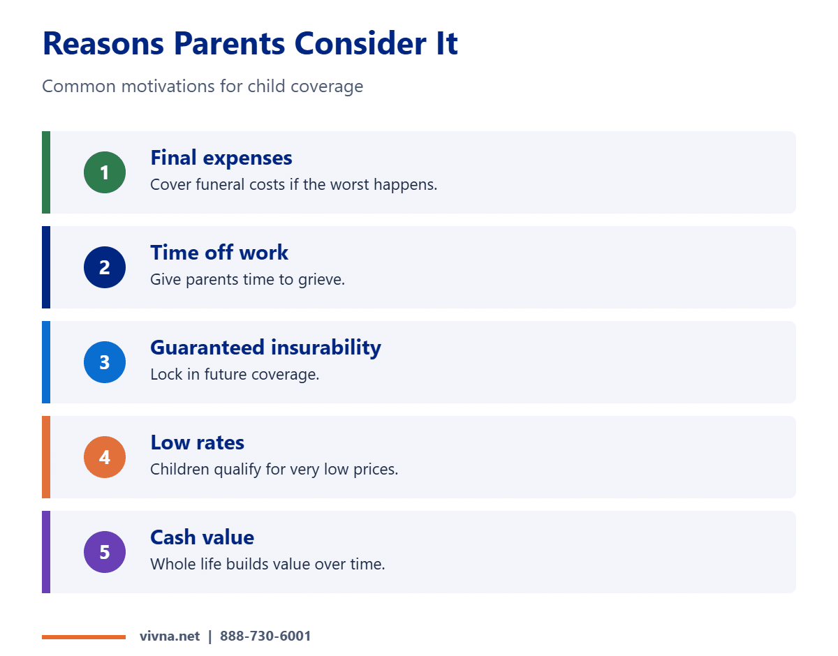 Life insurance for children common reasons