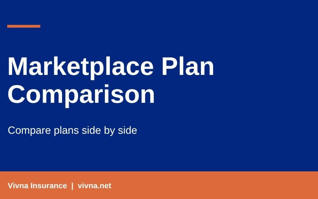 Marketplace plan comparison header for comparing health plans side by side