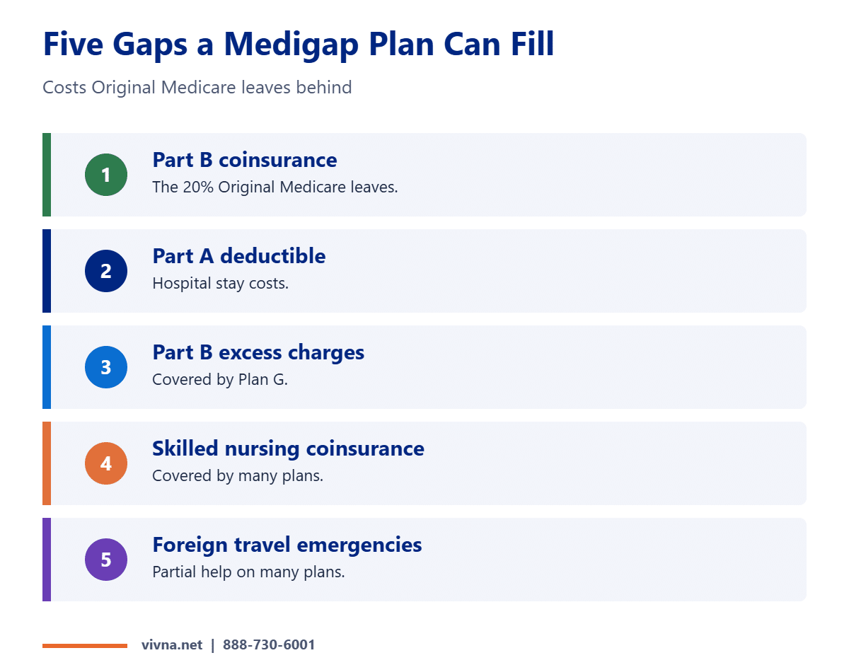 Five gaps a Medigap plan can fill