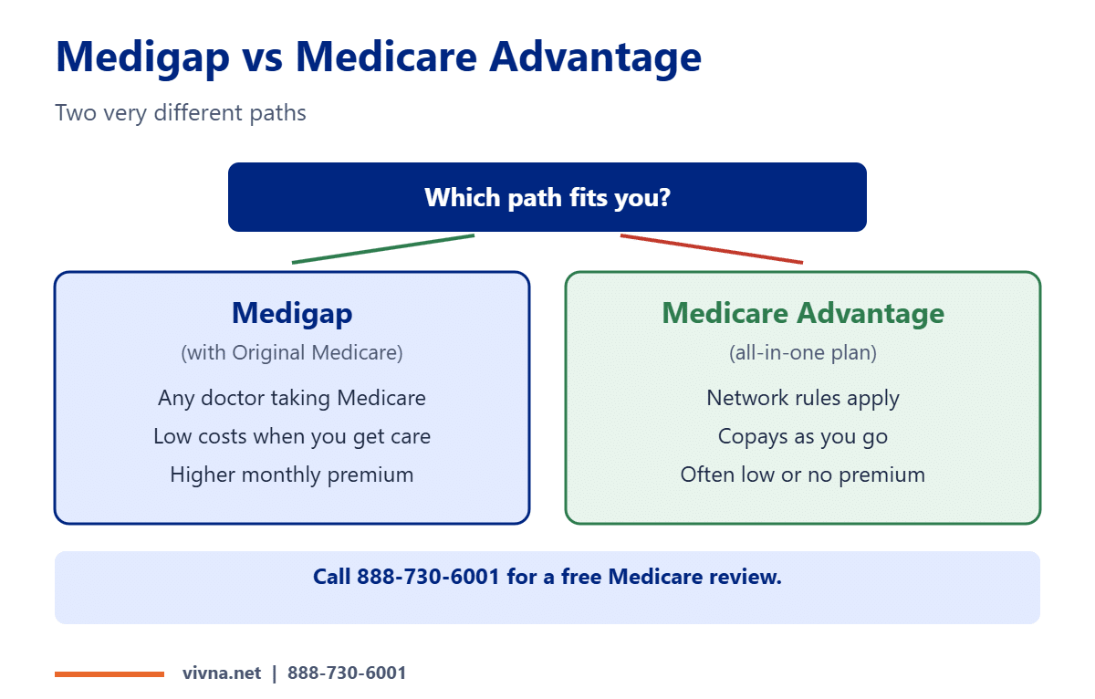 Medigap vs Medicare Advantage comparison
