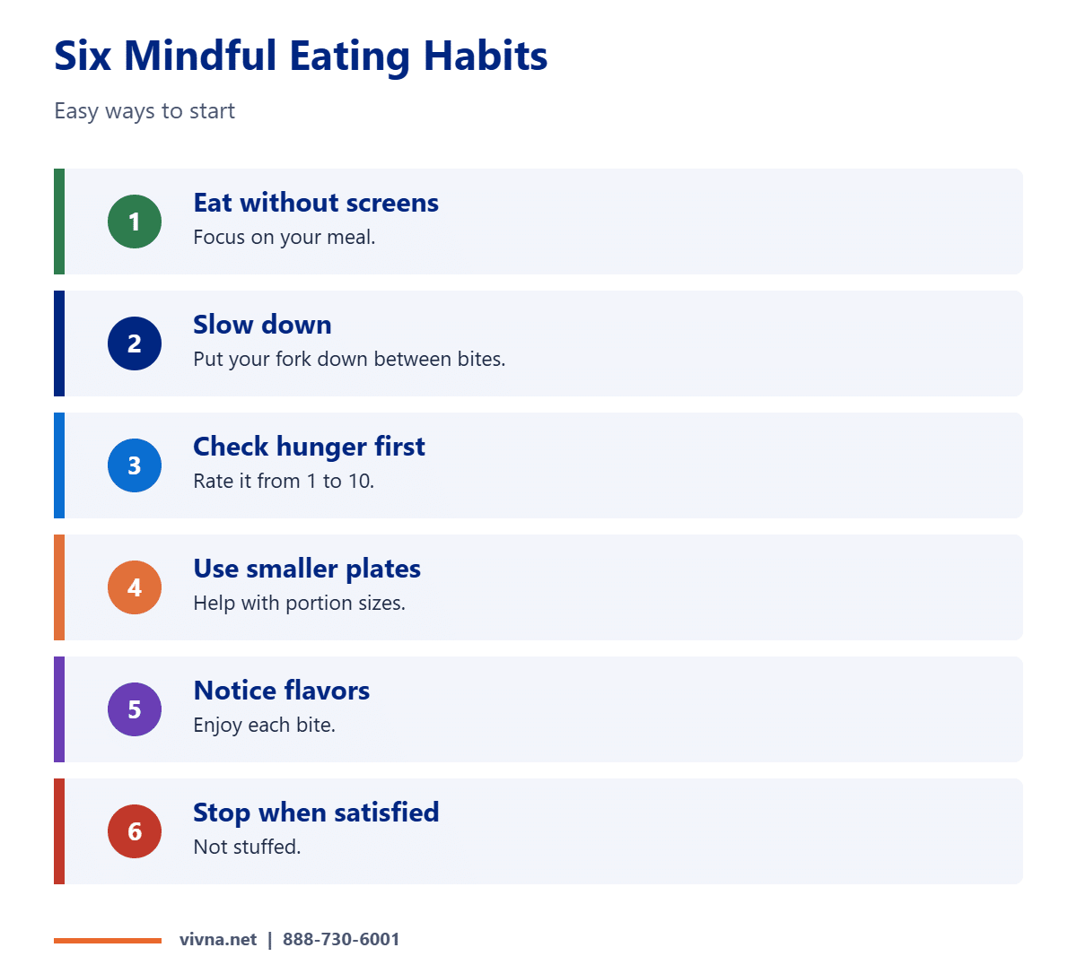 Six mindful eating habits