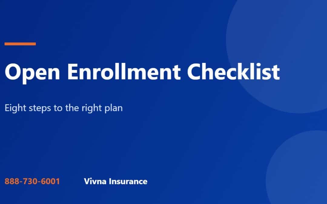 Open enrollment checklist guide from Vivna Insurance