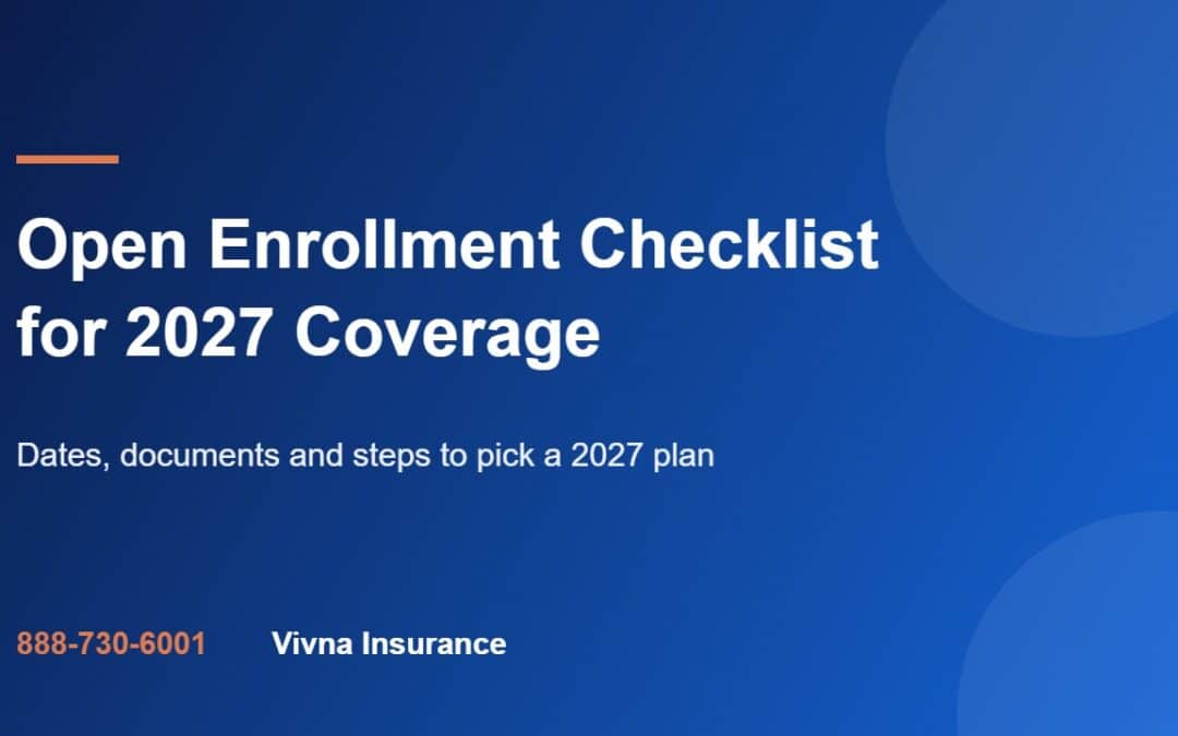 Open Enrollment Checklist for 2027 Coverage guide from Vivna Insurance