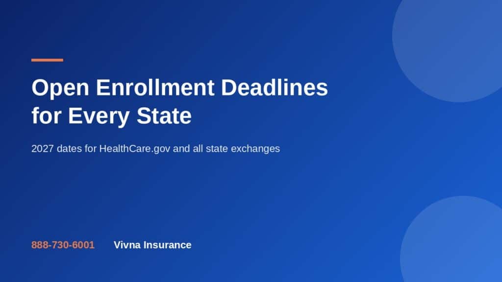 Open Enrollment Deadlines by State for 2027 Coverage