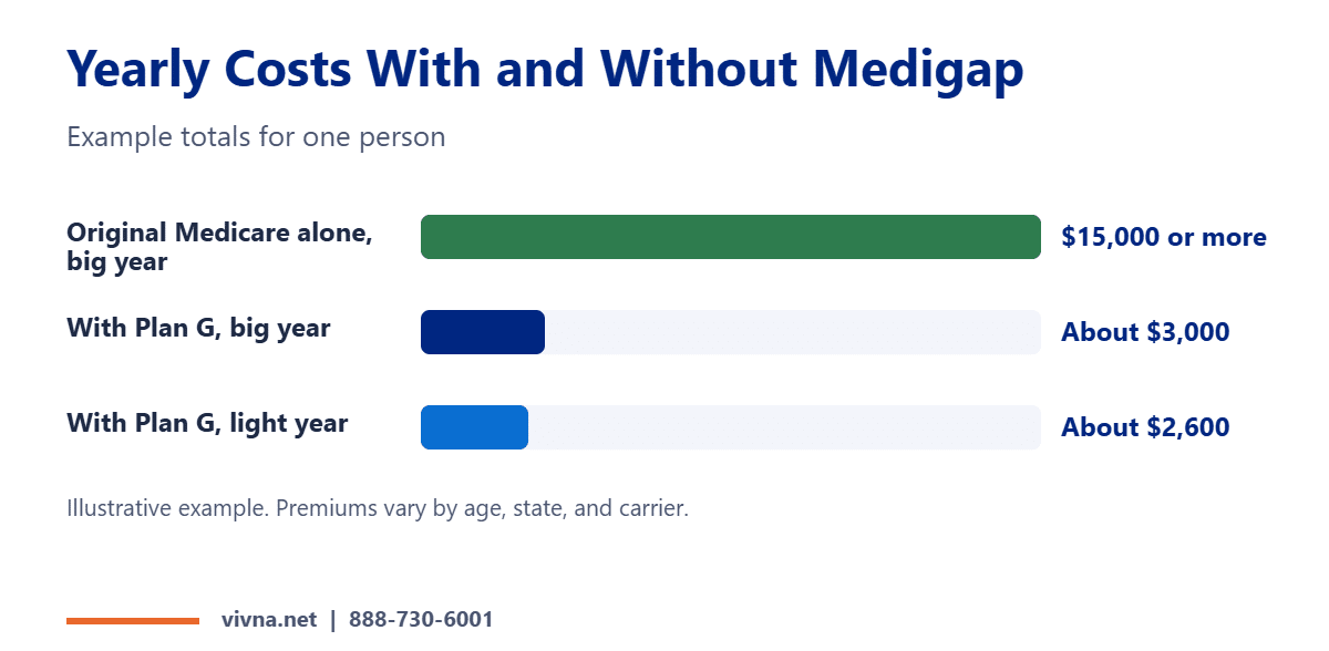 Original Medicare vs Plan G cost example
