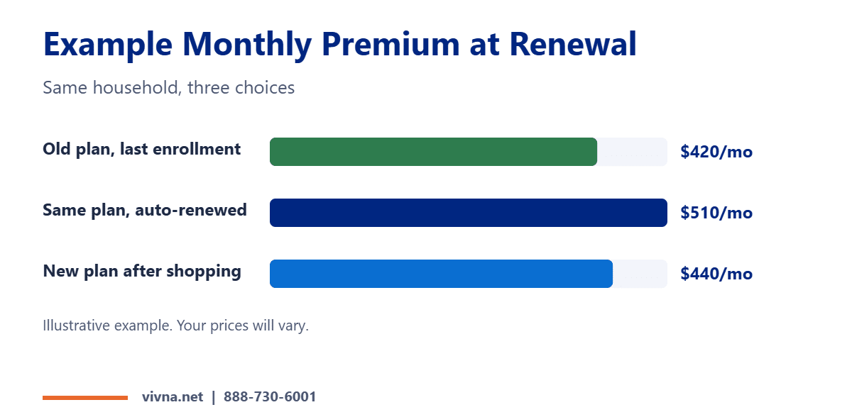 Premium increase at renewal example