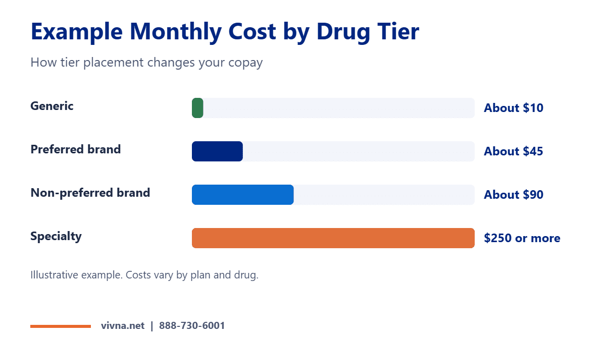 Prescription costs by tier example