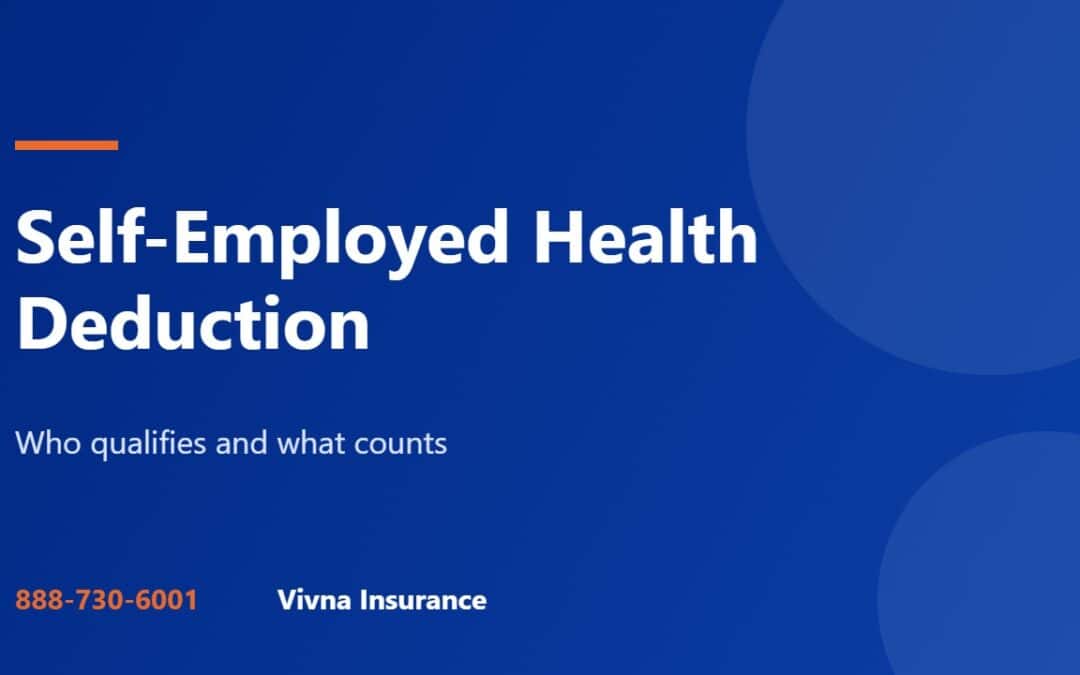 Self-employed health insurance deduction guide from Vivna Insurance