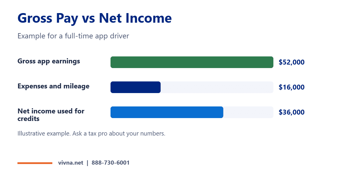 Self-employed net income example