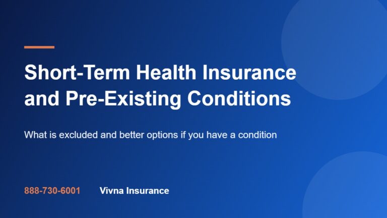 Short-Term Health Insurance and Pre-Existing Conditions
