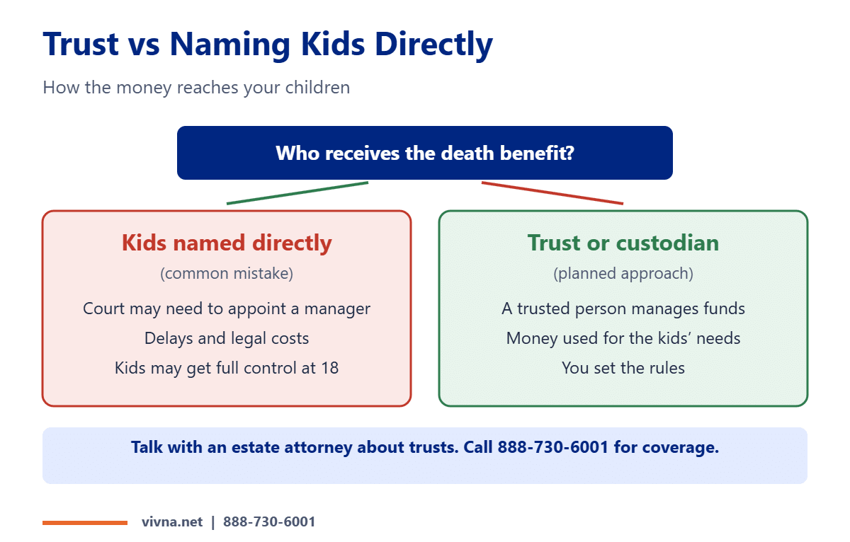 Trust for minor children vs naming kids directly