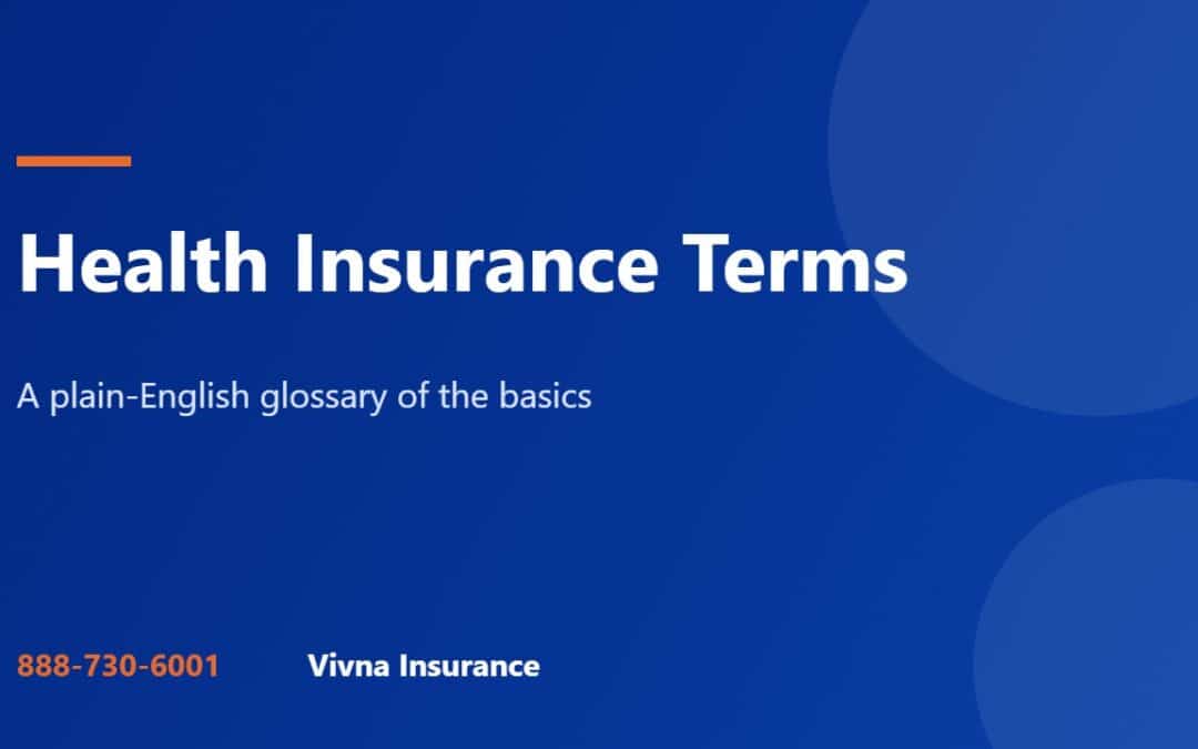 Health insurance terms glossary from Vivna Insurance